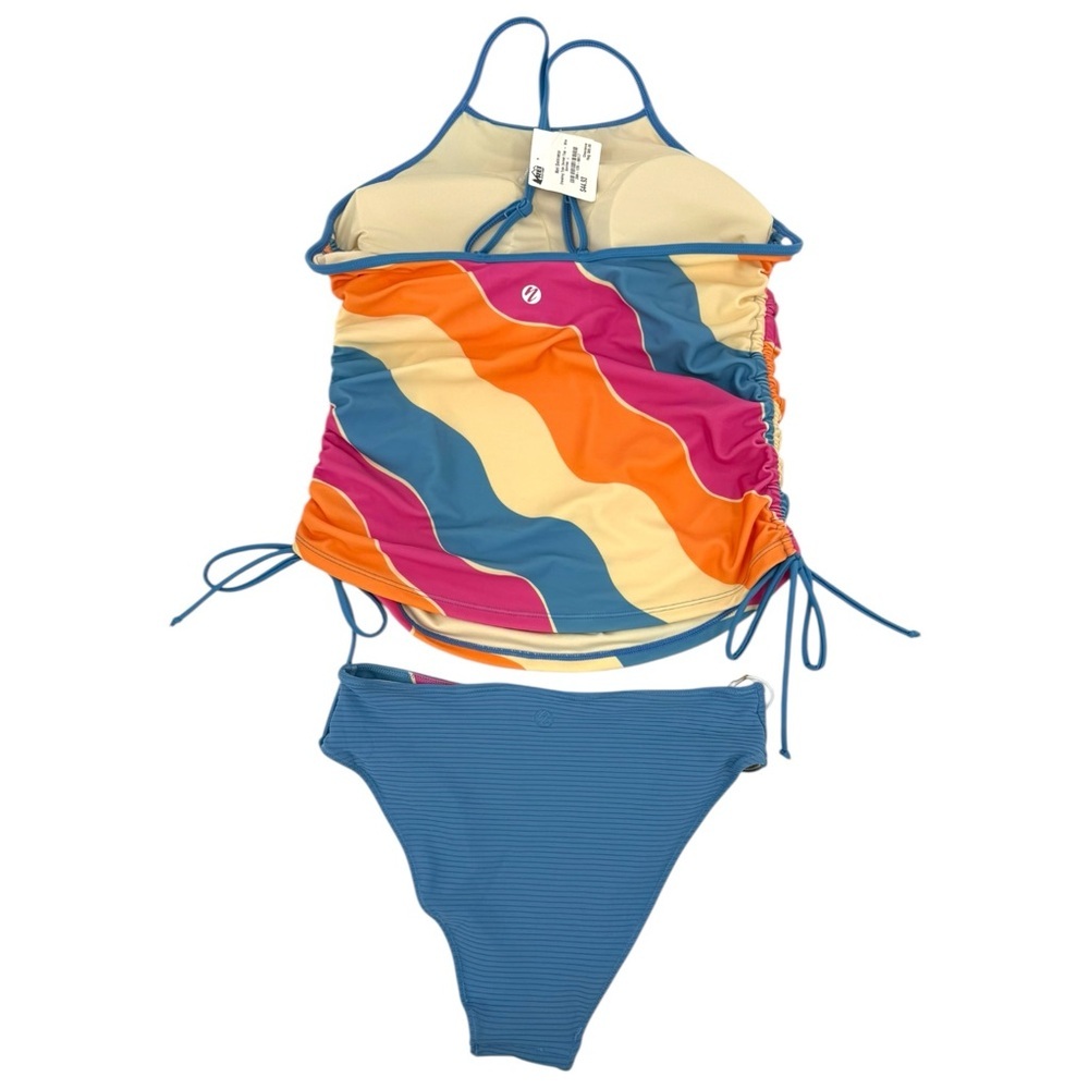 Colorwave High-Neck Tankini Top and Bottom - Multicolor - Picture 4 of 13